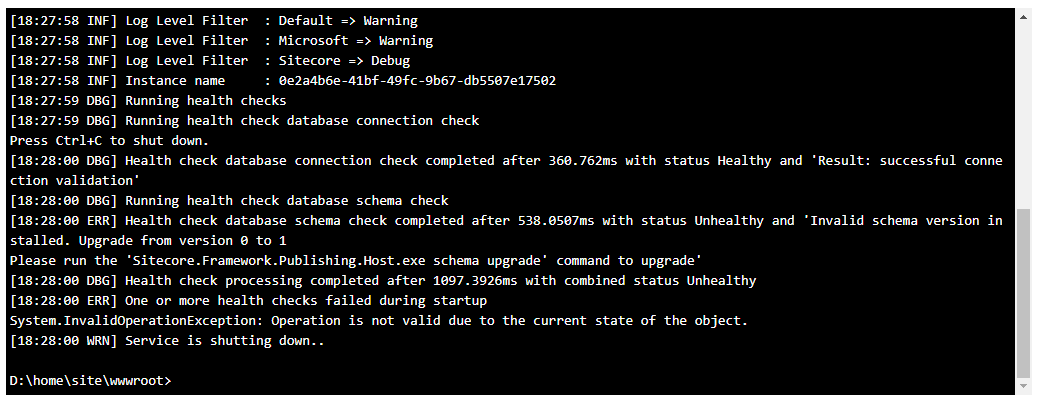 rebuildschemamessage